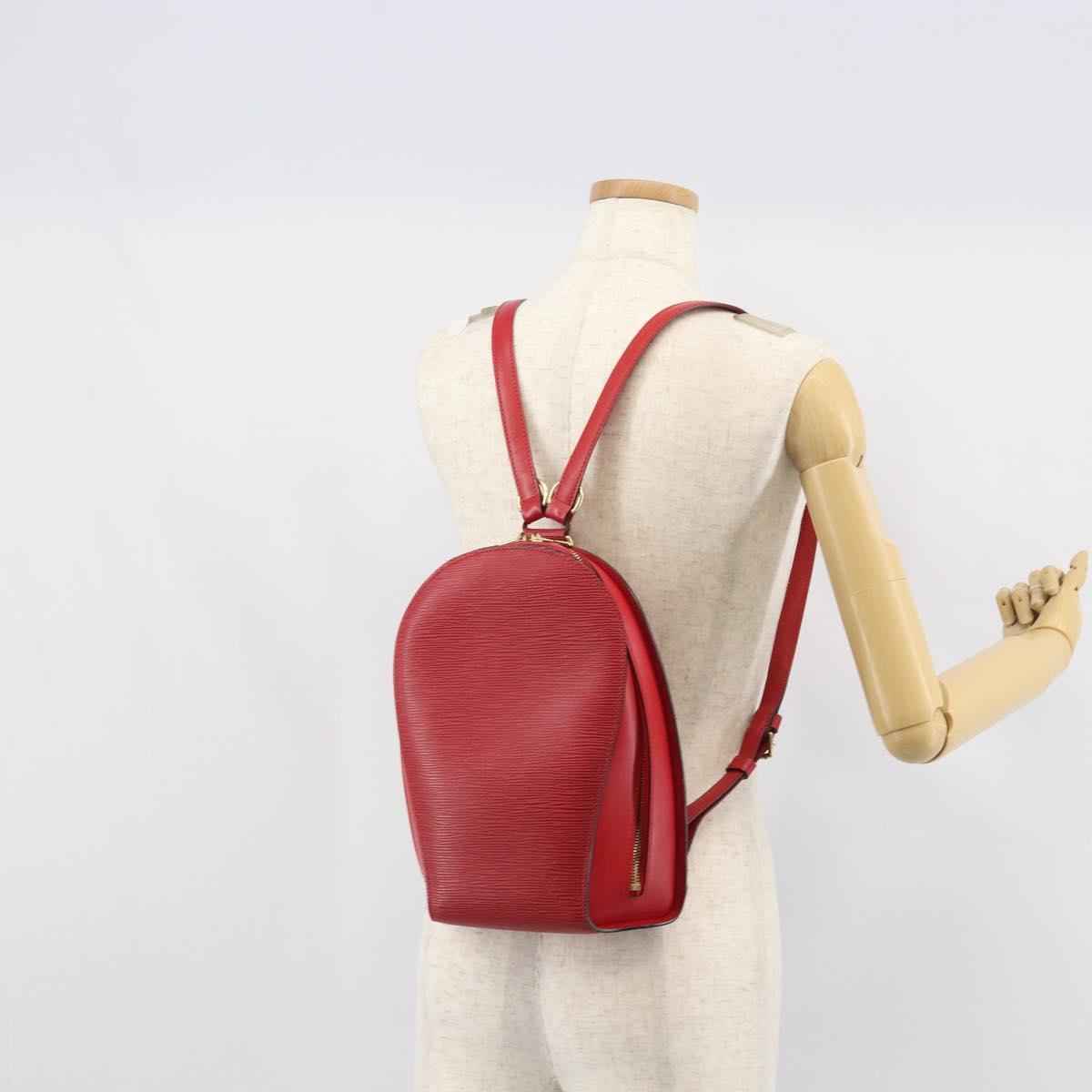 LOUIS VUITTON Epi Mabillon Backpack Castilian Red M52237 LV Auth 166325