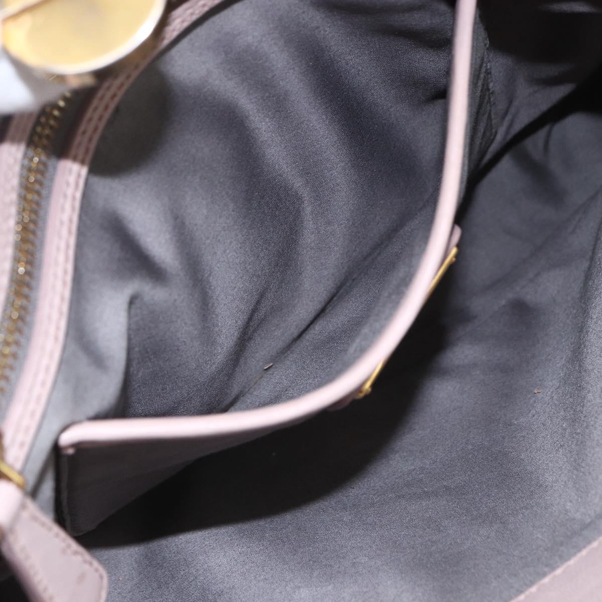 Miu Miu Matelasse Shoulder Bag Leather Gray Gold Auth 166328