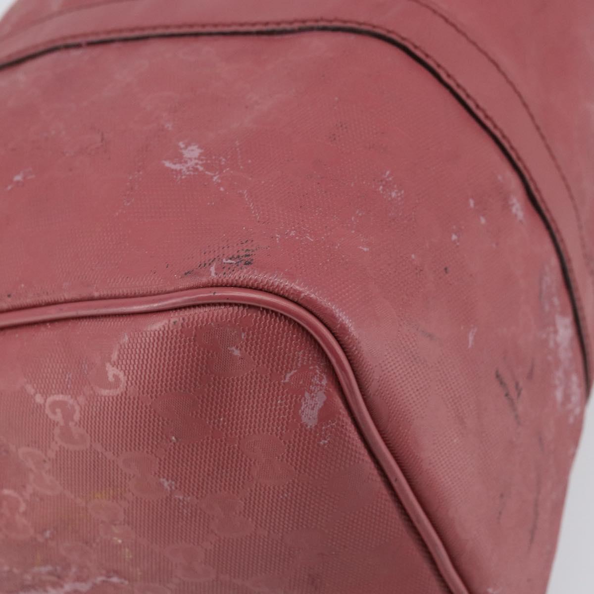 GUCCI GG Implementation Boston Bag PVC Gold Pink 193603 Auth 166330