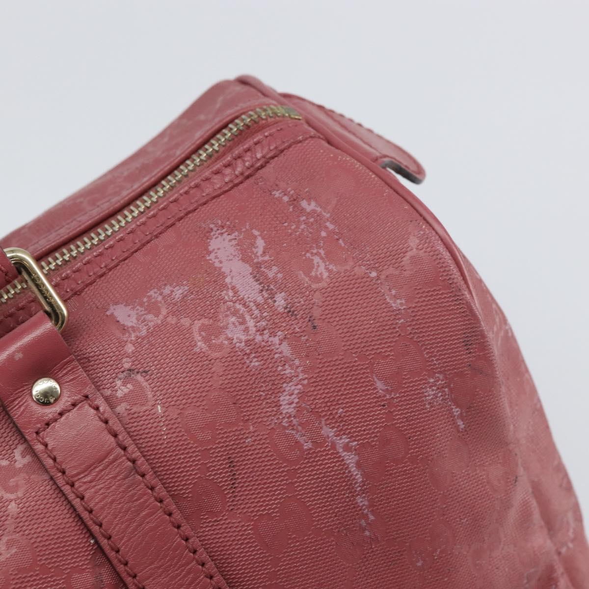 GUCCI GG Implementation Boston Bag PVC Gold Pink 193603 Auth 166330