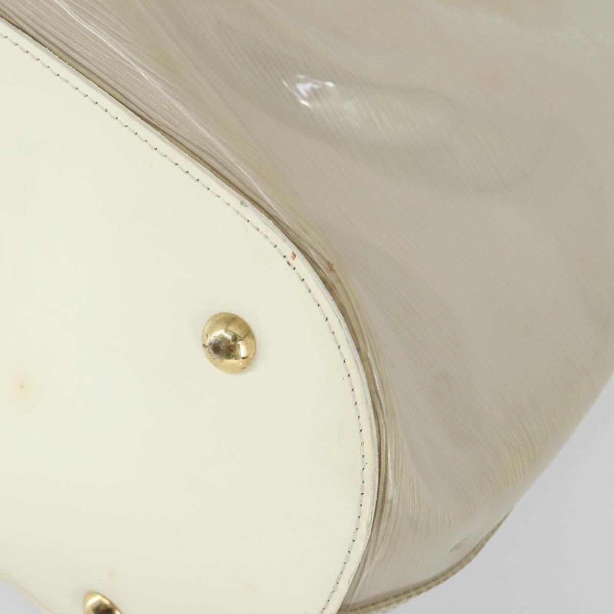 LOUIS VUITTON Epi Plage Lagoon Bay Tote Bag White Clear M92151 LV Auth 166331
