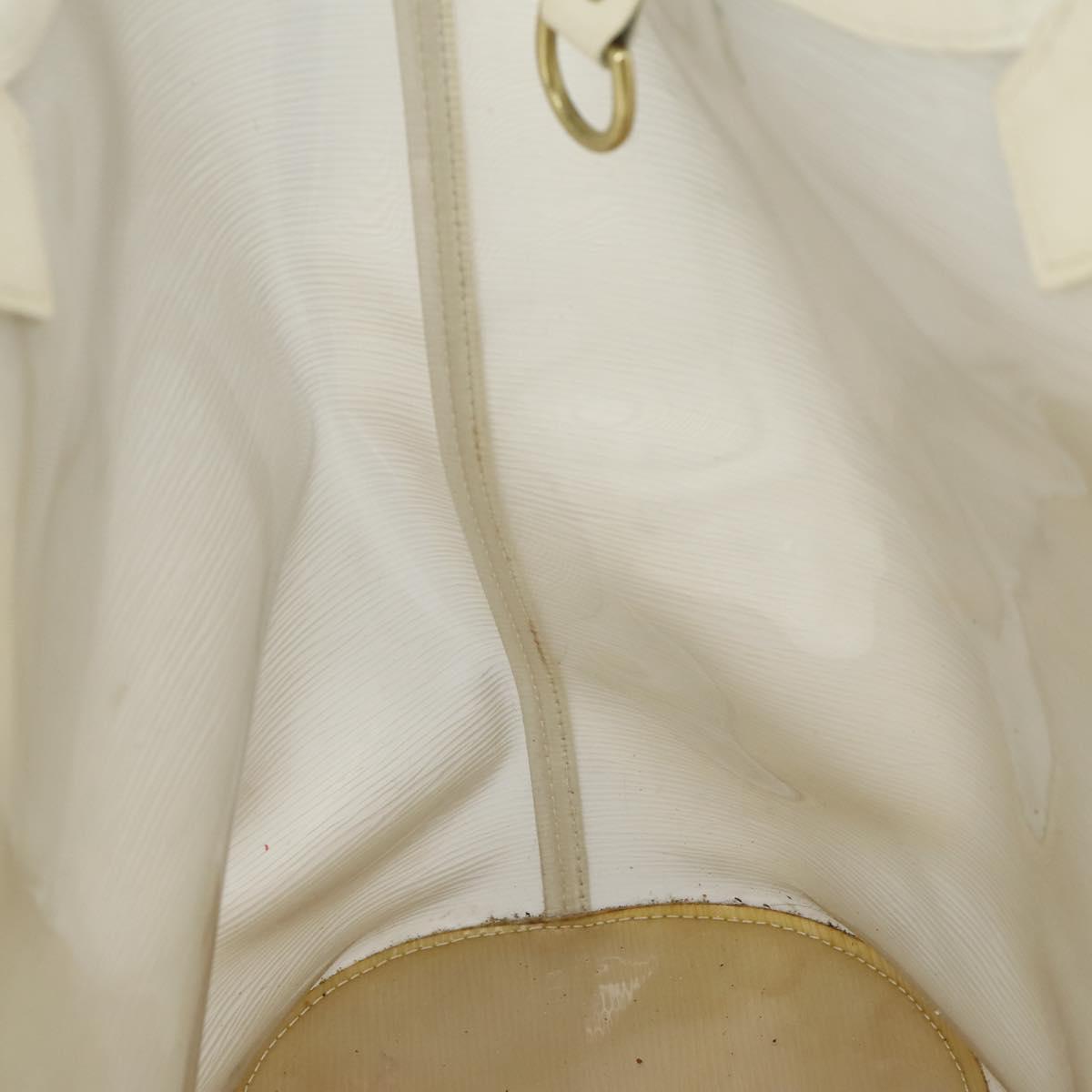 LOUIS VUITTON Epi Plage Lagoon Bay Tote Bag White Clear M92151 LV Auth 166331