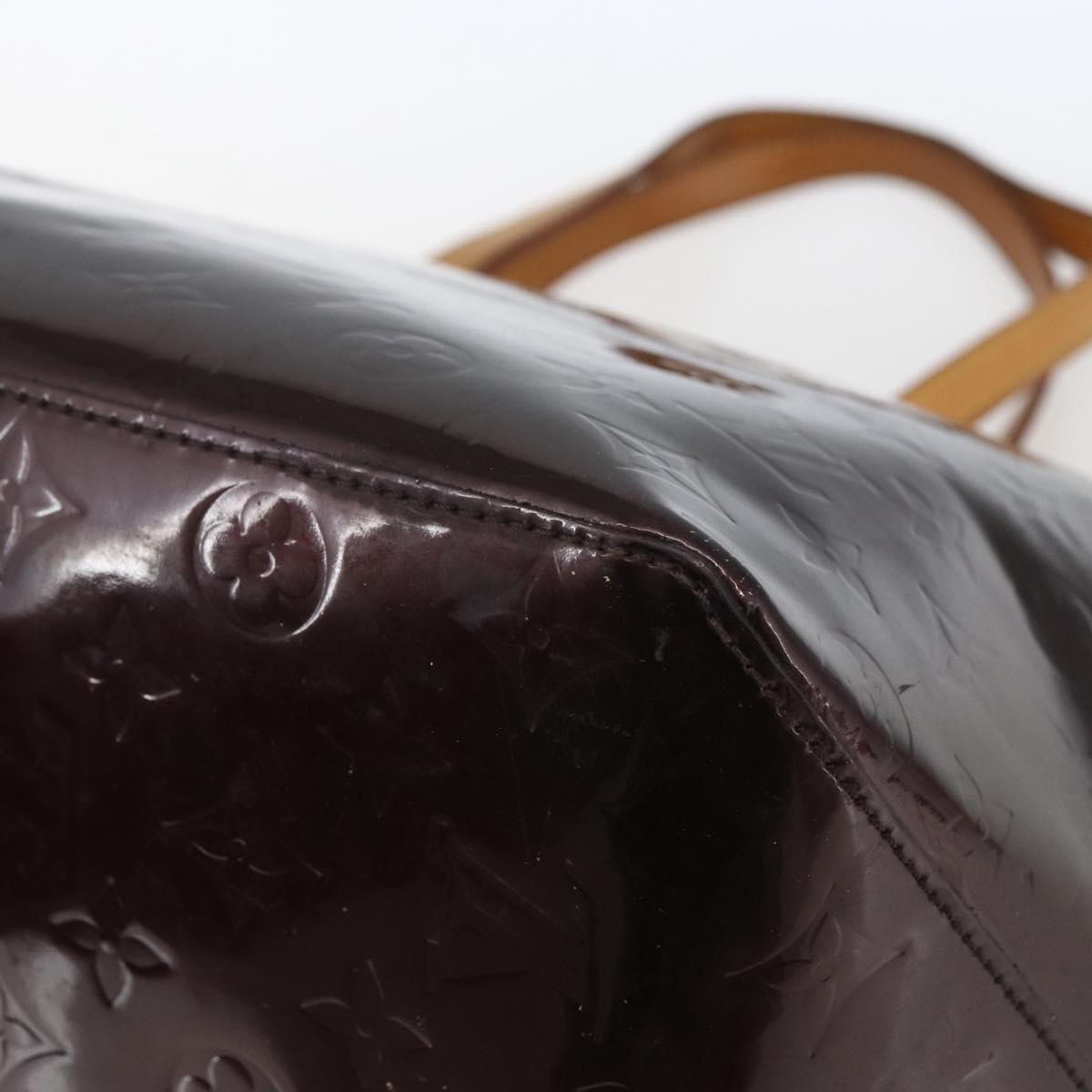 LOUIS VUITTON Monogram Vernis Bellevue GM Tote Bag Amarante M93589 Auth 166335