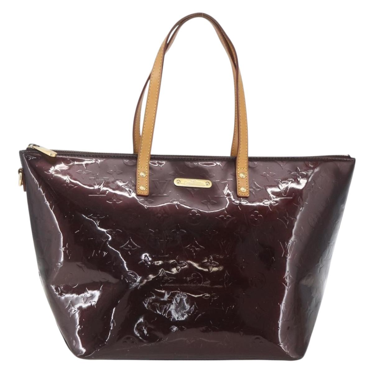 LOUIS VUITTON Monogram Vernis Bellevue GM Tote Bag Amarante M93589 Auth 166335