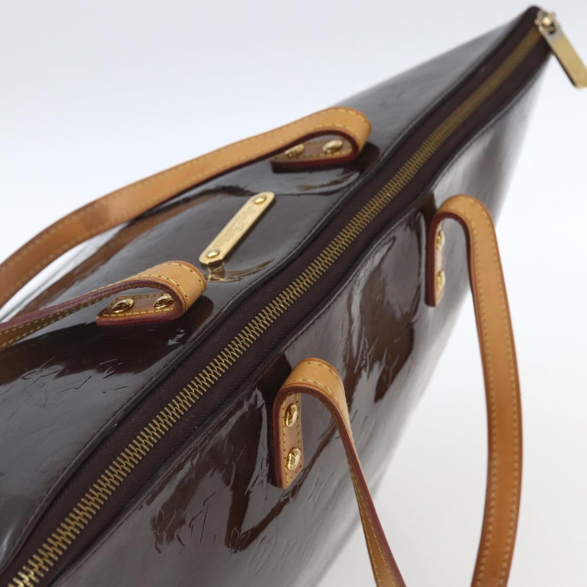 LOUIS VUITTON Monogram Vernis Bellevue GM Tote Bag Amarante M93589 Auth 166335