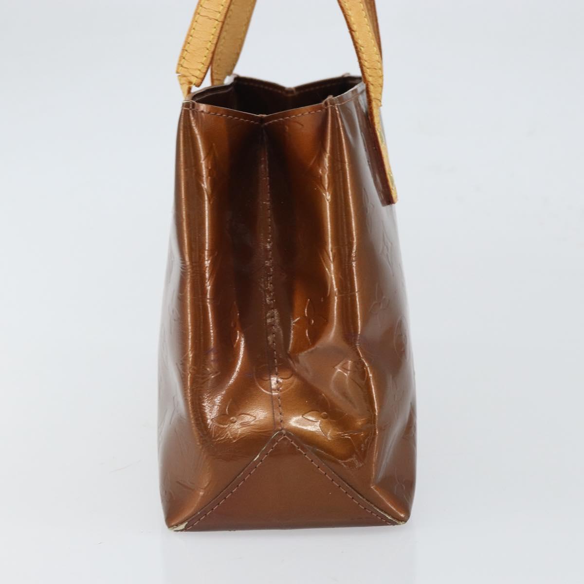 LOUIS VUITTON Monogram Vernis Reade PM Hand Bag Bronze M91146 LV Auth 166351