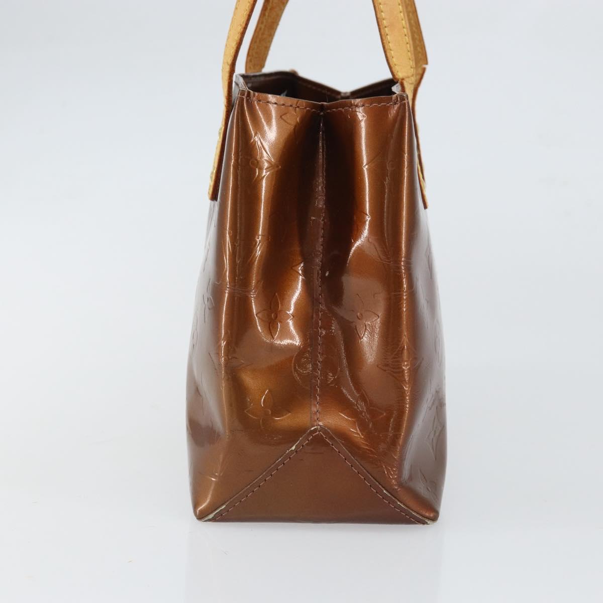 LOUIS VUITTON Monogram Vernis Reade PM Hand Bag Bronze M91146 LV Auth 166351