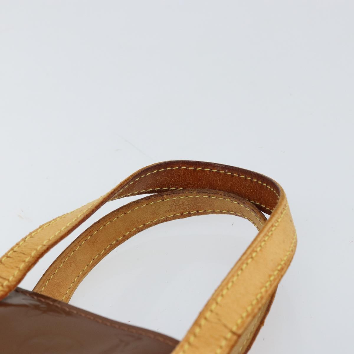 LOUIS VUITTON Monogram Vernis Reade PM Hand Bag Bronze M91146 LV Auth 166351