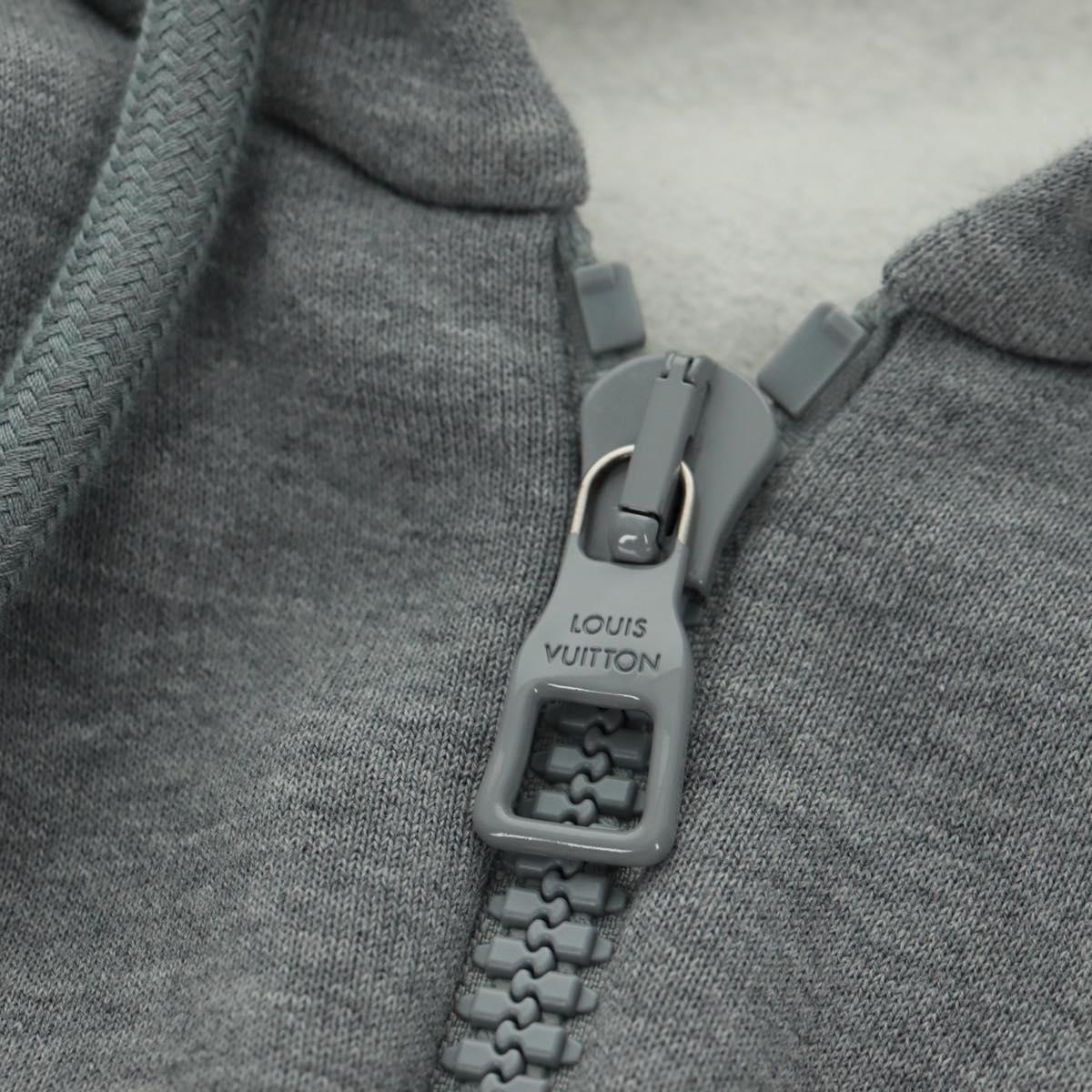 LOUIS VUITTON Parker RM2-222M UYR HNY24W Jacket Cotton Gray LV Auth 166359M