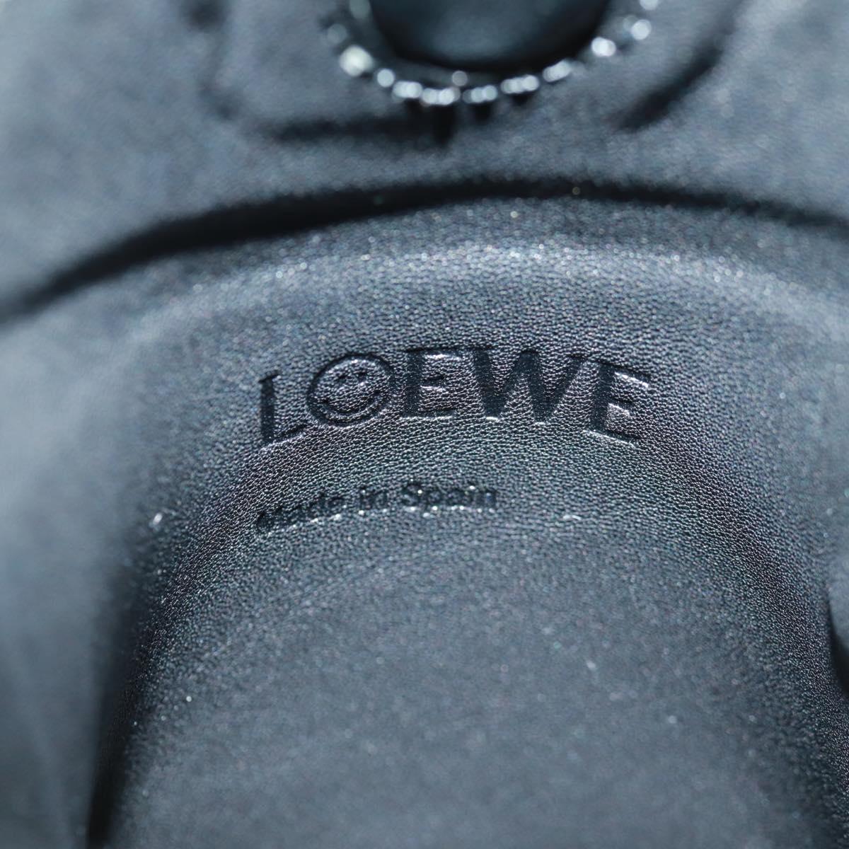 LOEWE Leather Gate Pocket Smiley Shoulder Pouch Bag Yellow Gold Auth 166364M