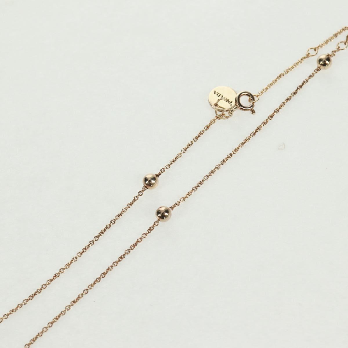 PRADA Clownfish Motif Necklace Ag925 Gold Tone Auth 166365V