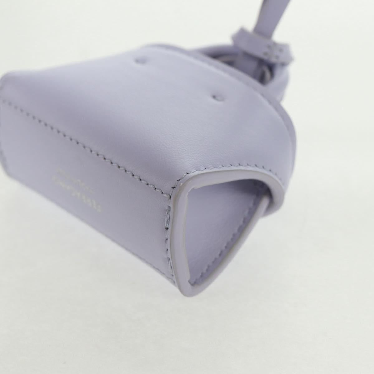 Salvatore Ferragamo Bag Charm Leather Purple Auth 166369M