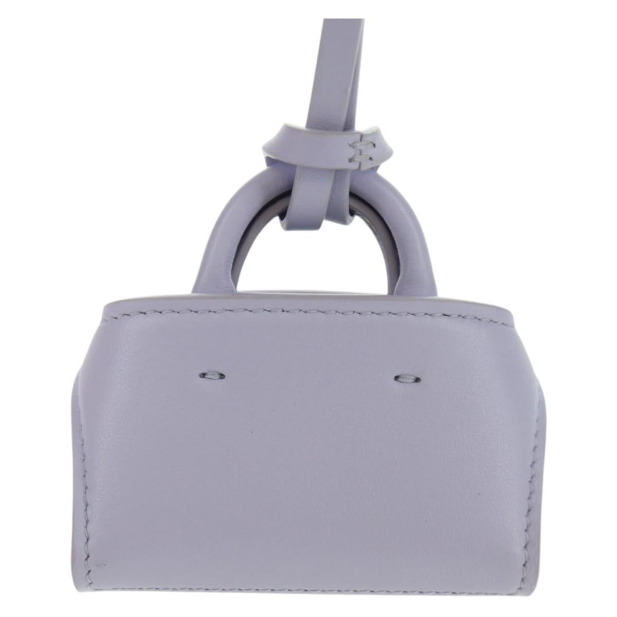 Salvatore Ferragamo Bag Charm Leather Purple Auth 166369M