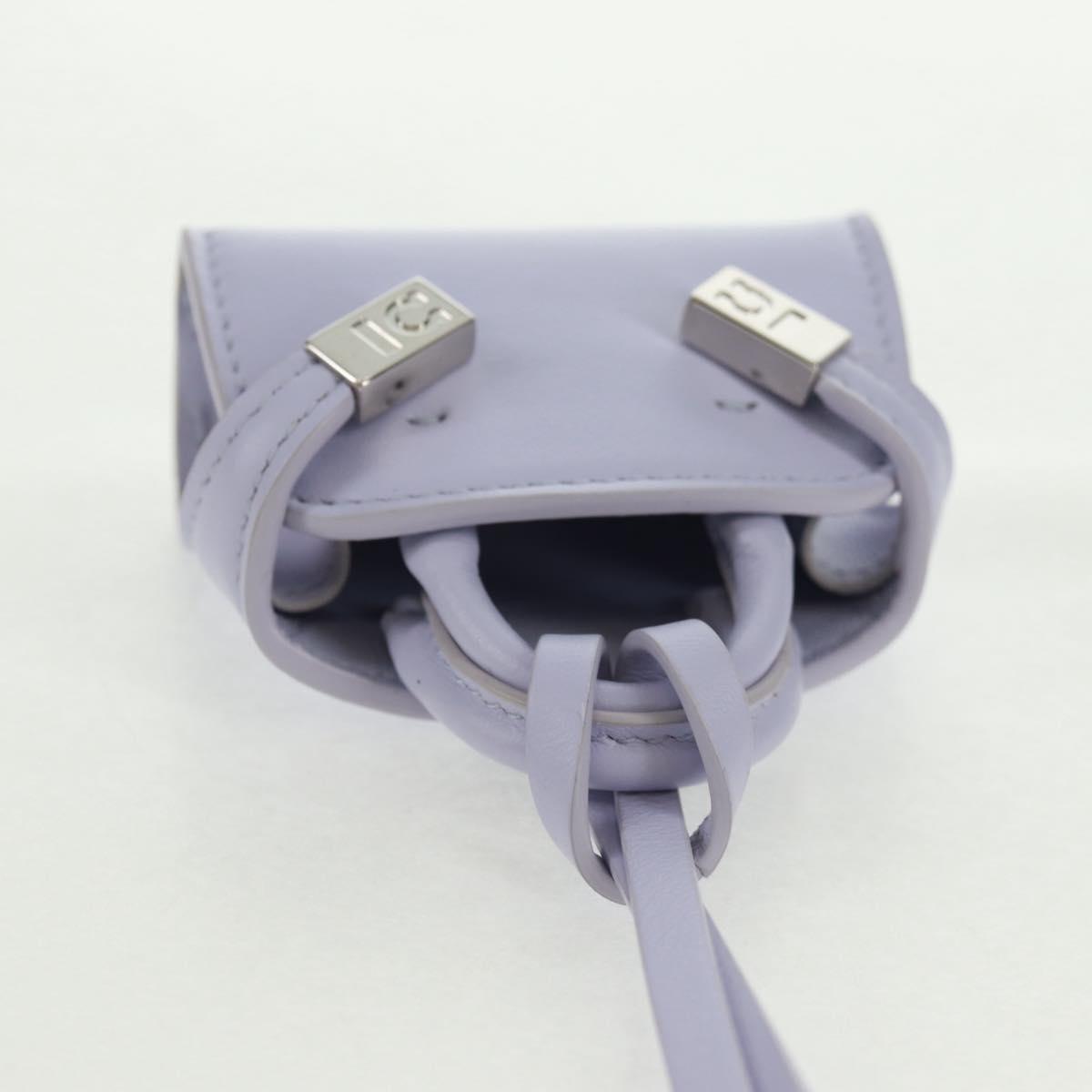 Salvatore Ferragamo Bag Charm Leather Purple Auth 166369M