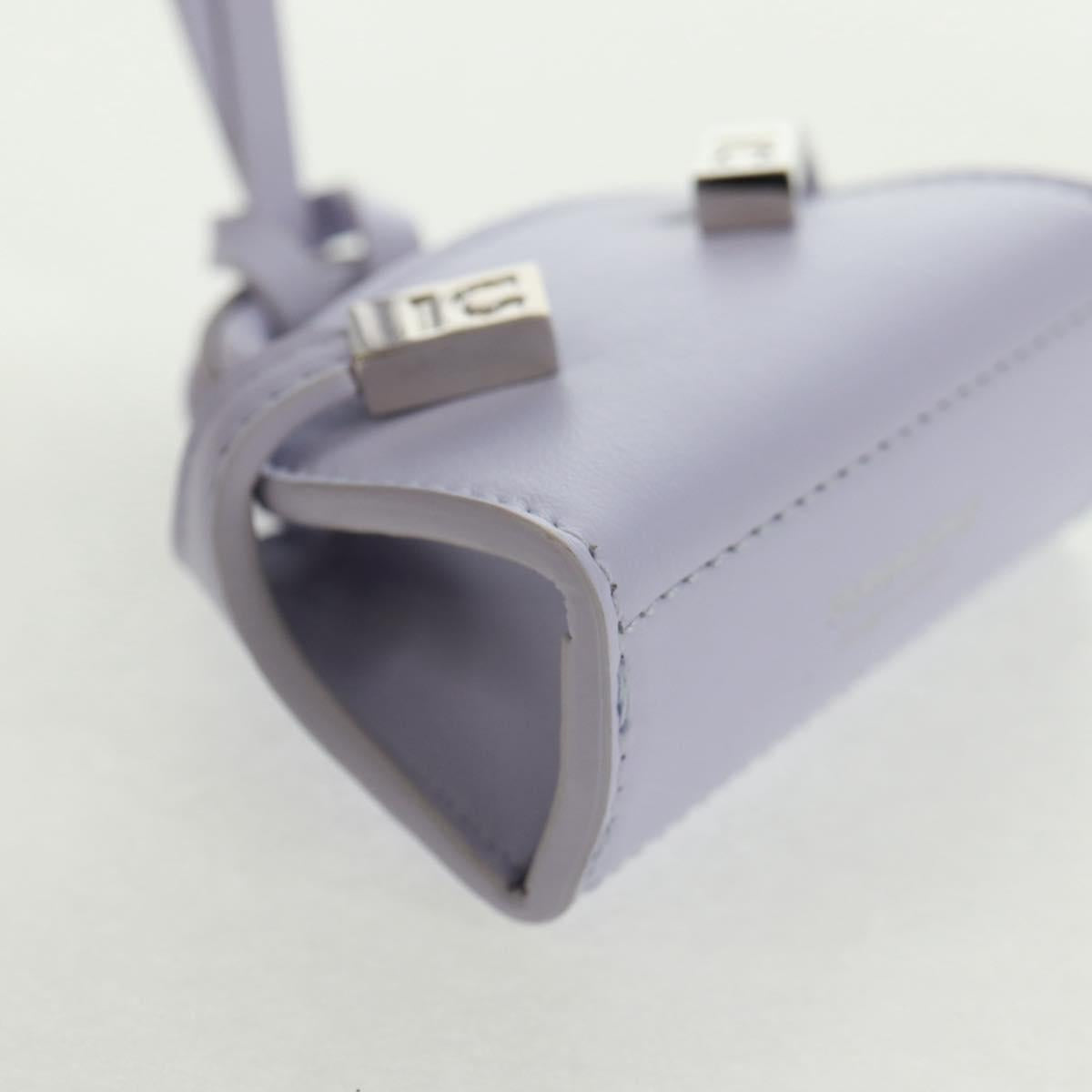 Salvatore Ferragamo Bag Charm Leather Purple Auth 166369M