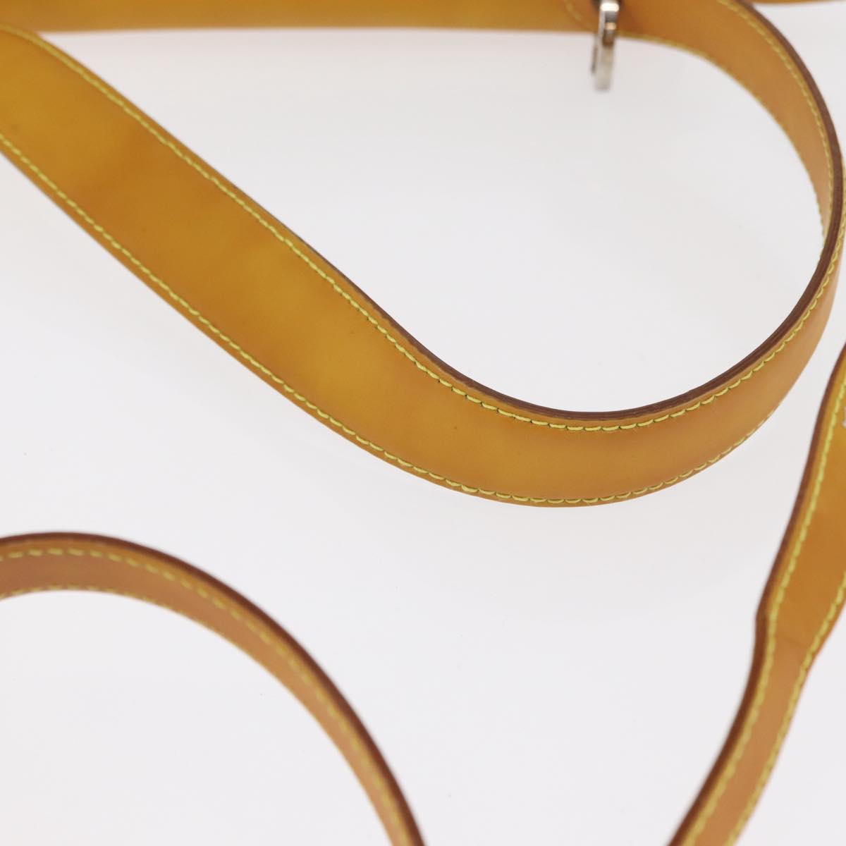 Salvatore Ferragamo Vala Hand Bag Leather 2way Yellow Silver Auth 166370