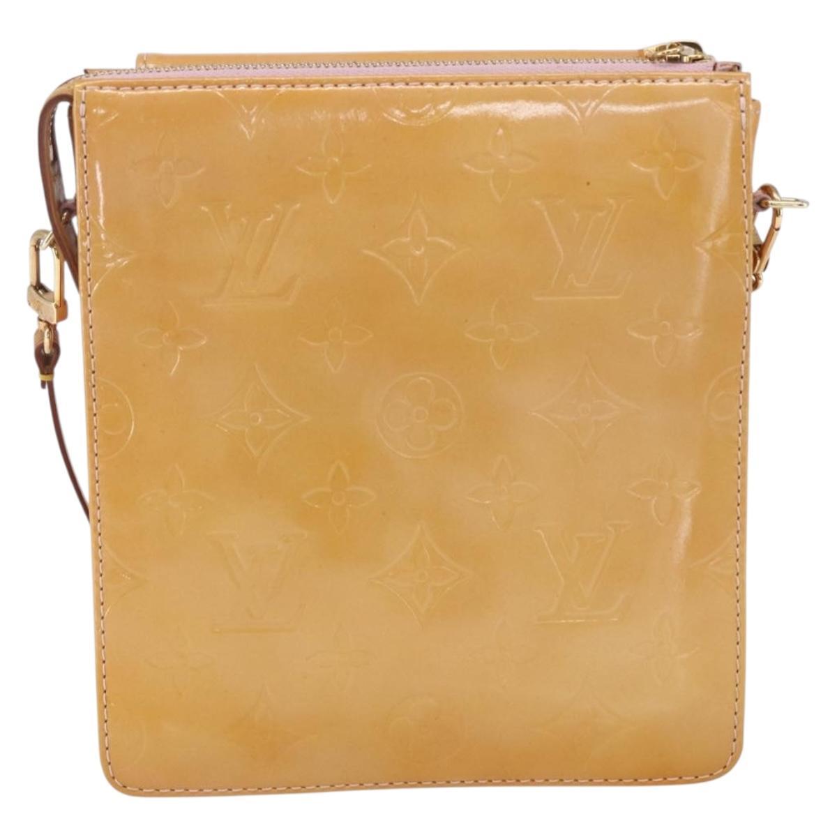 LOUIS VUITTON Monogram Vernis Motto Pouch Marshmallow Pink M91312 LV Auth 166377