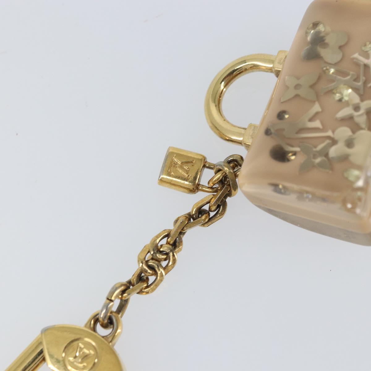 LOUIS VUITTON Porte Cles Speedy Unclusion Charm Gold Tone M65416 LV Auth 166391