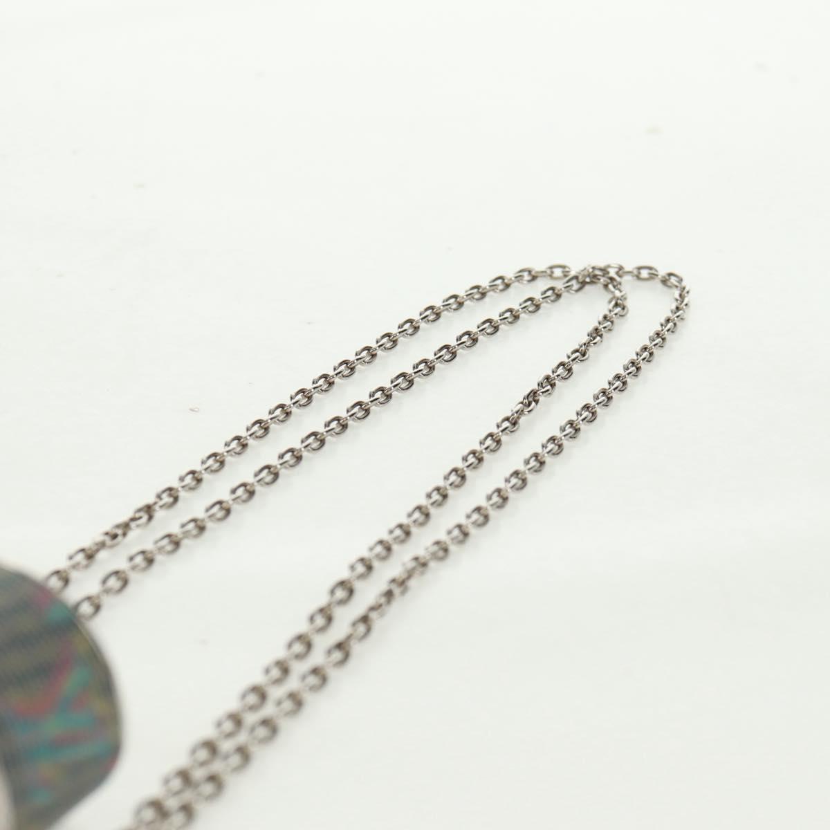LOUIS VUITTON Monogram LV Pop Chain Lipstick Case Silver MP2516 LV Auth 166393V
