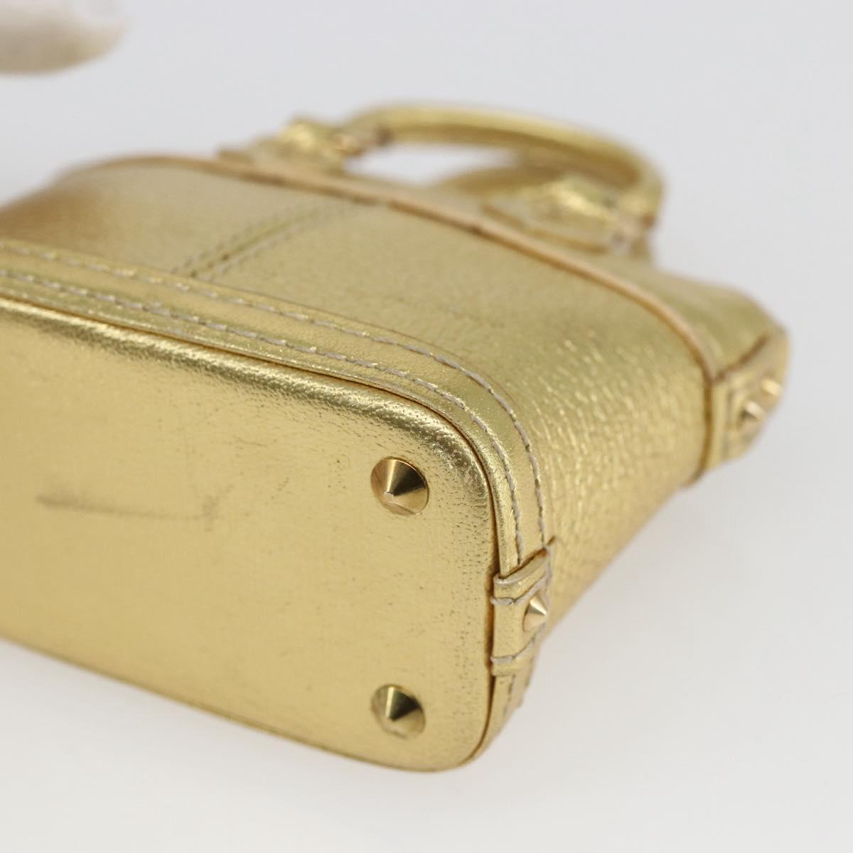 LOUIS VUITTON Mini Lockit Bag Charm Suhari Gold LV Auth 166394