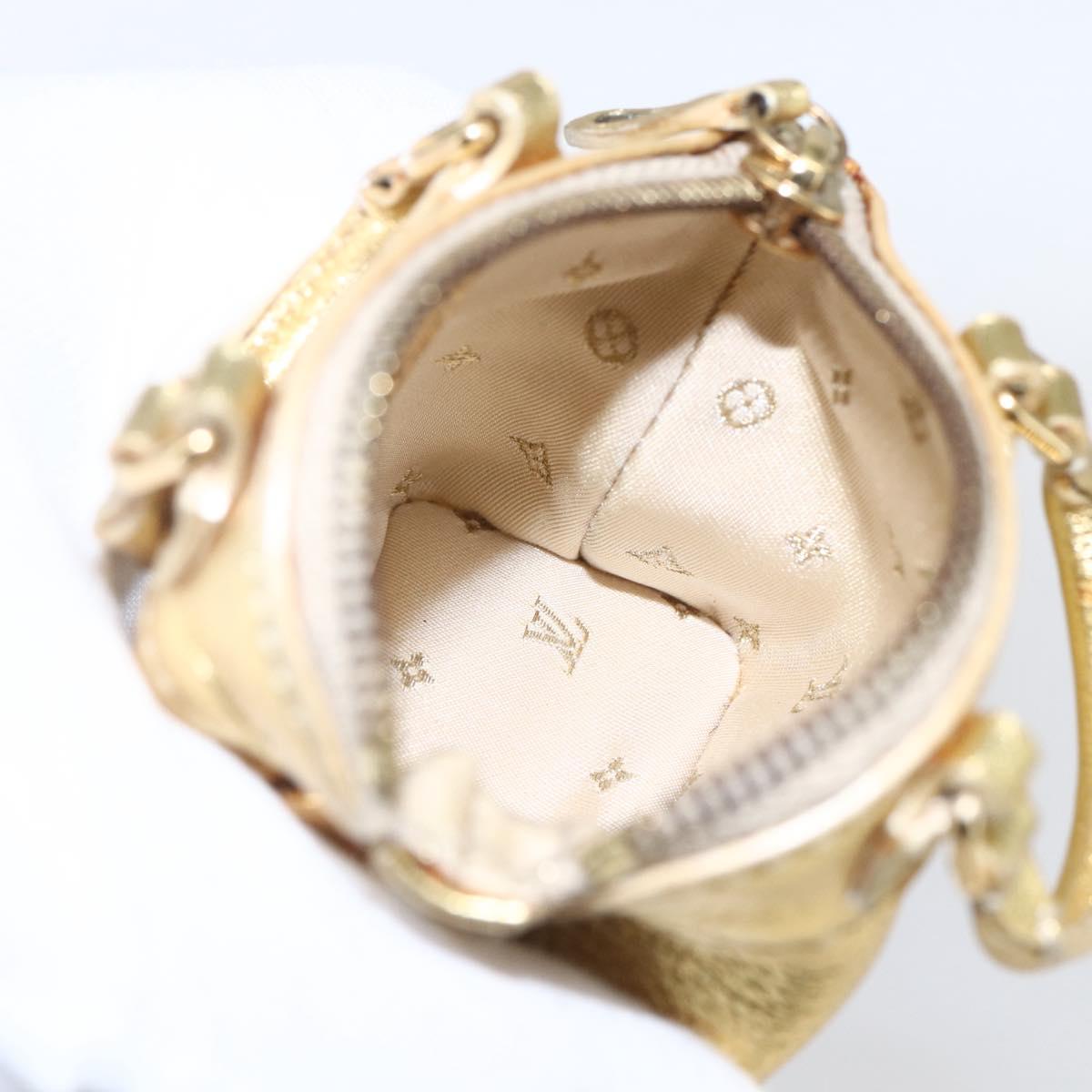 LOUIS VUITTON Mini Lockit Bag Charm Suhari Gold LV Auth 166394