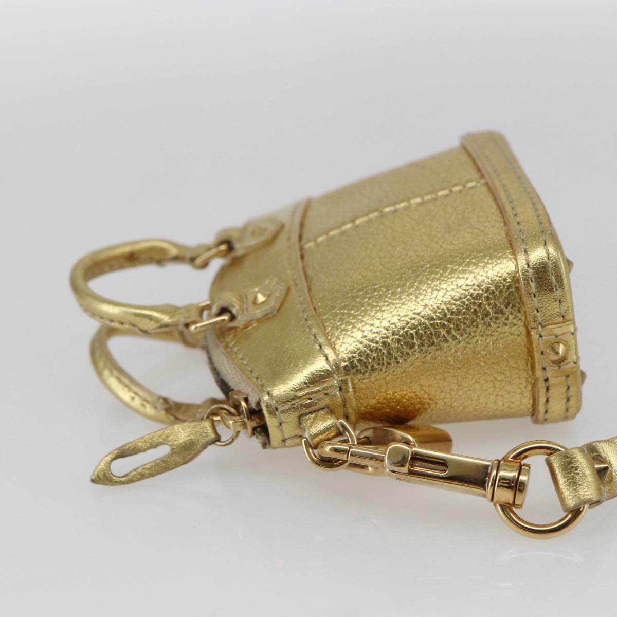 LOUIS VUITTON Mini Lockit Bag Charm Suhari Gold LV Auth 166394