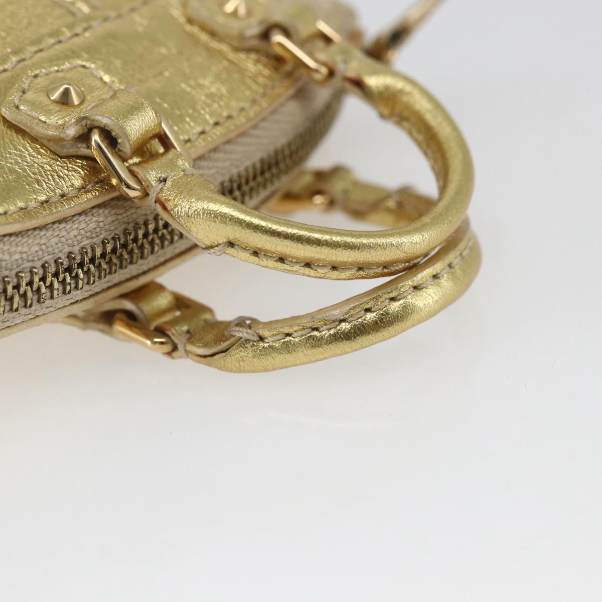 LOUIS VUITTON Mini Lockit Bag Charm Suhari Gold LV Auth 166394
