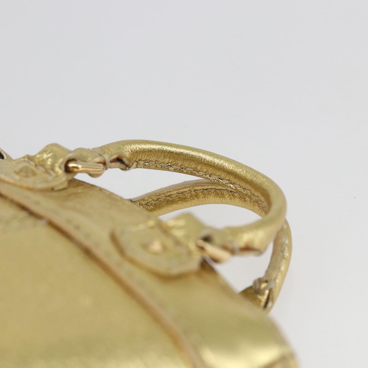 LOUIS VUITTON Mini Lockit Bag Charm Suhari Gold LV Auth 166394