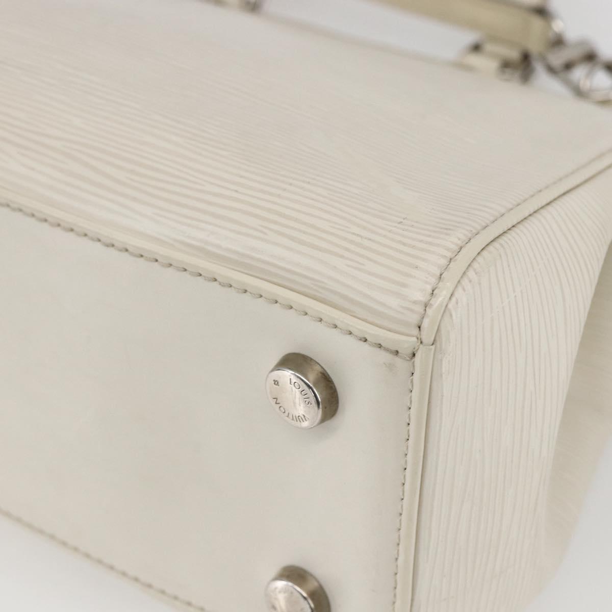 LOUIS VUITTON Epi Blair MM Hand Bag 2way White Yvoire M40330 LV Auth 166428