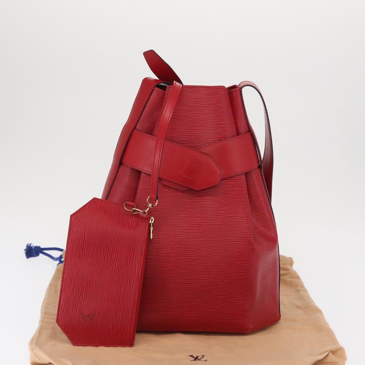 LOUIS VUITTON Epi Sac Depaule GM Shoulder Bag Red M80197 LV Auth 166432
