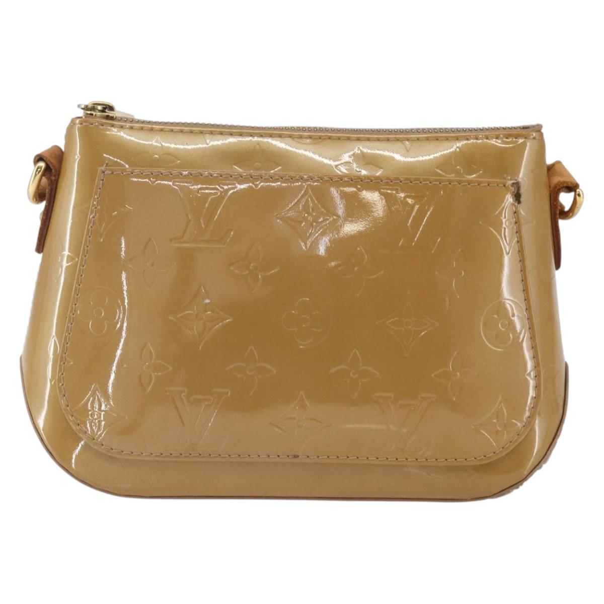 LOUIS VUITTON Monogram Vernis Minna Street Bag Noisette M91508 LV Auth 166435