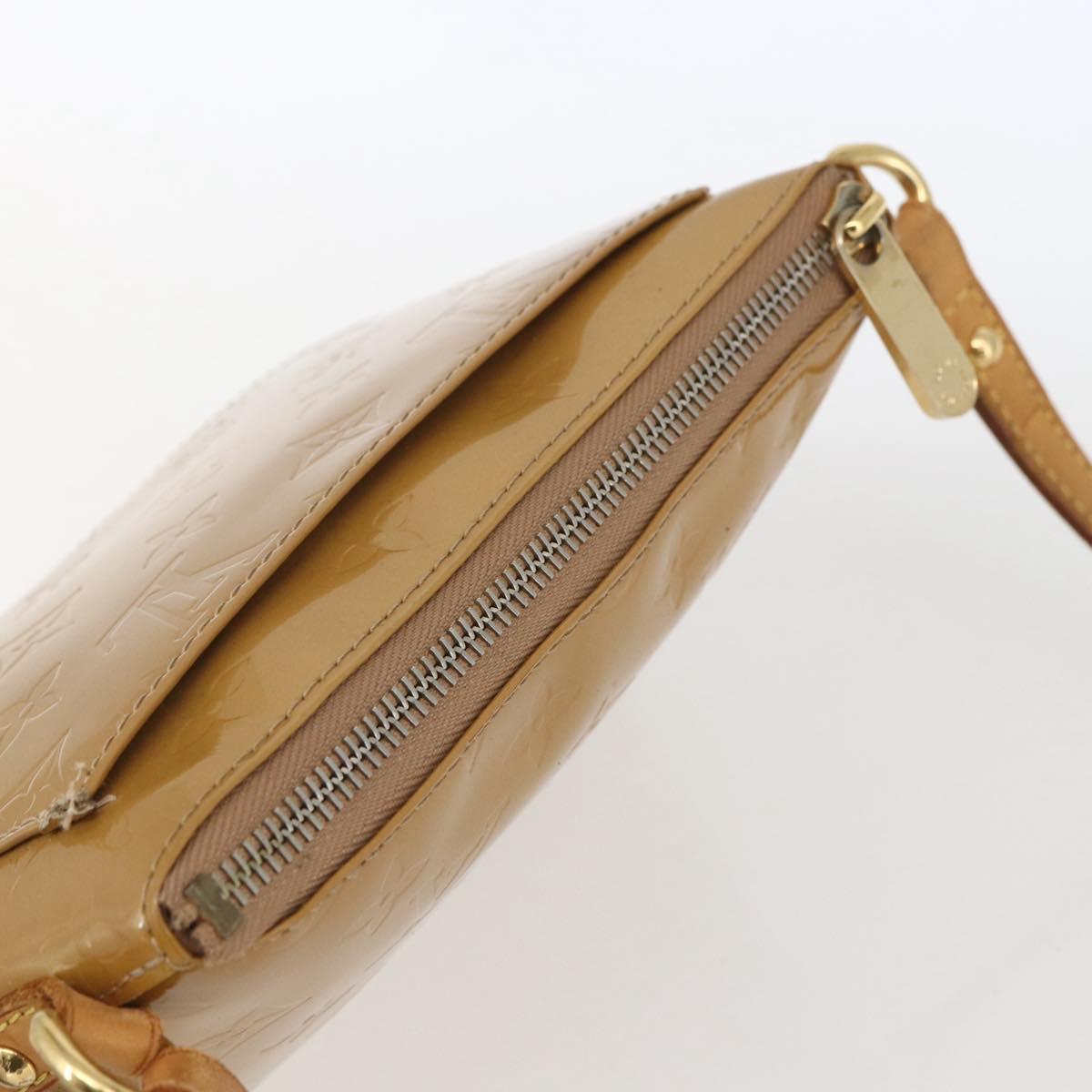 LOUIS VUITTON Monogram Vernis Minna Street Bag Noisette M91508 LV Auth 166435
