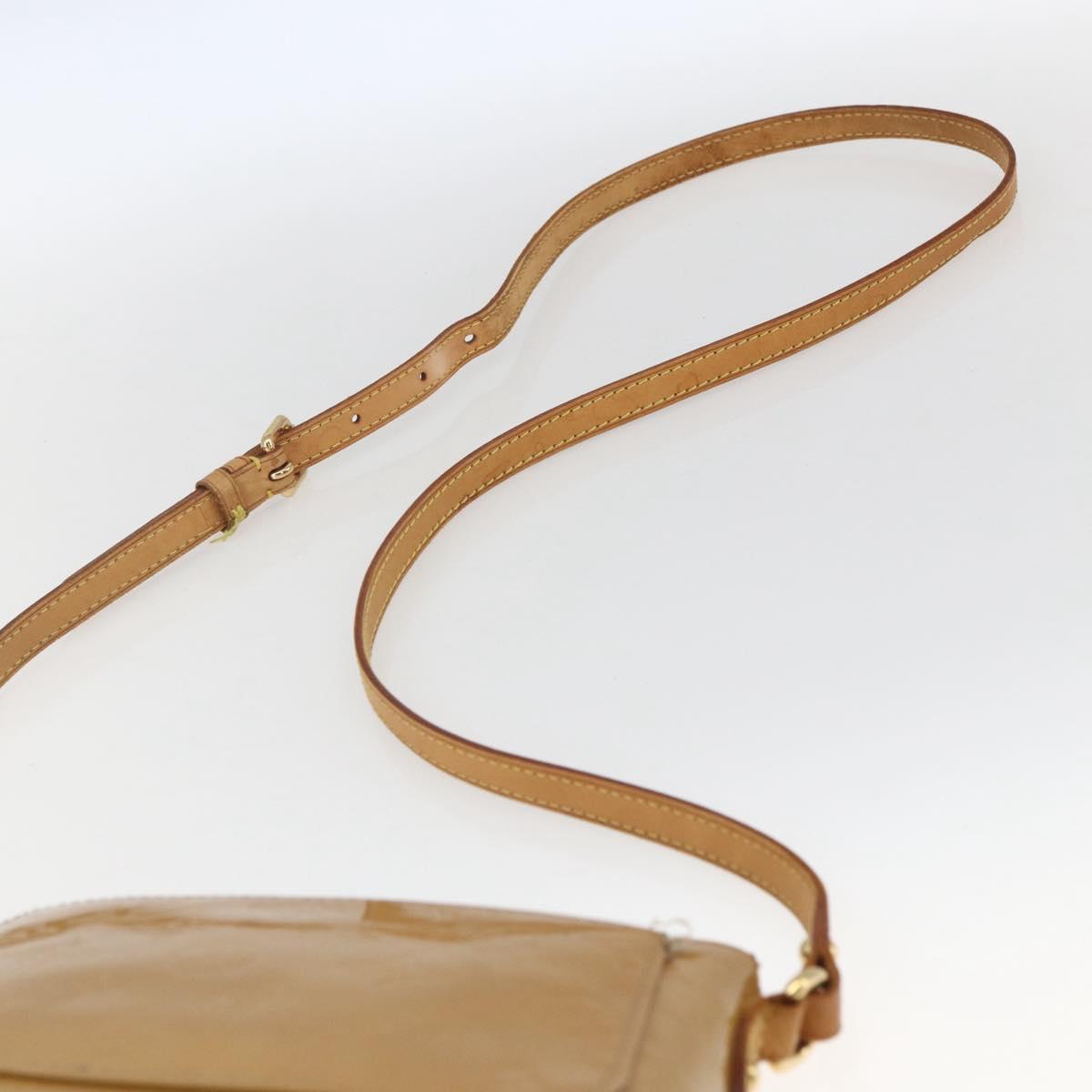 LOUIS VUITTON Monogram Vernis Minna Street Bag Noisette M91508 LV Auth 166435