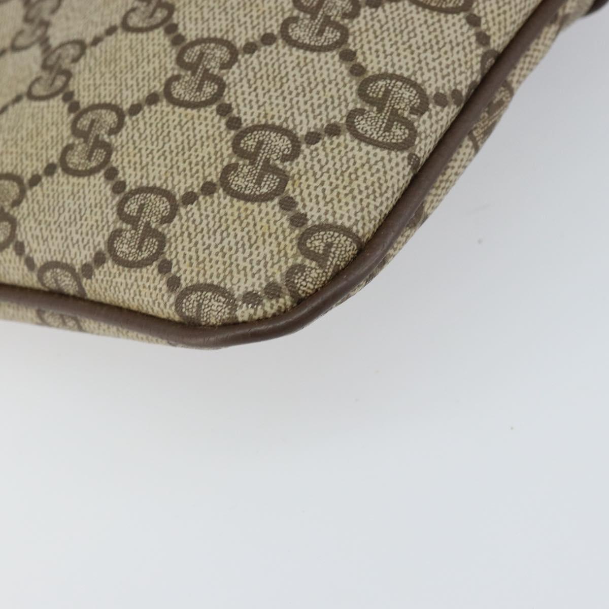 GUCCI GG Supreme Web Sherry Line Bag PVC Beige Gold 904 02 047 Auth 166437