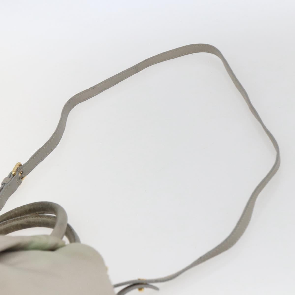 PRADA Hand Bag Nylon 2way Ivory Gold Auth 166443