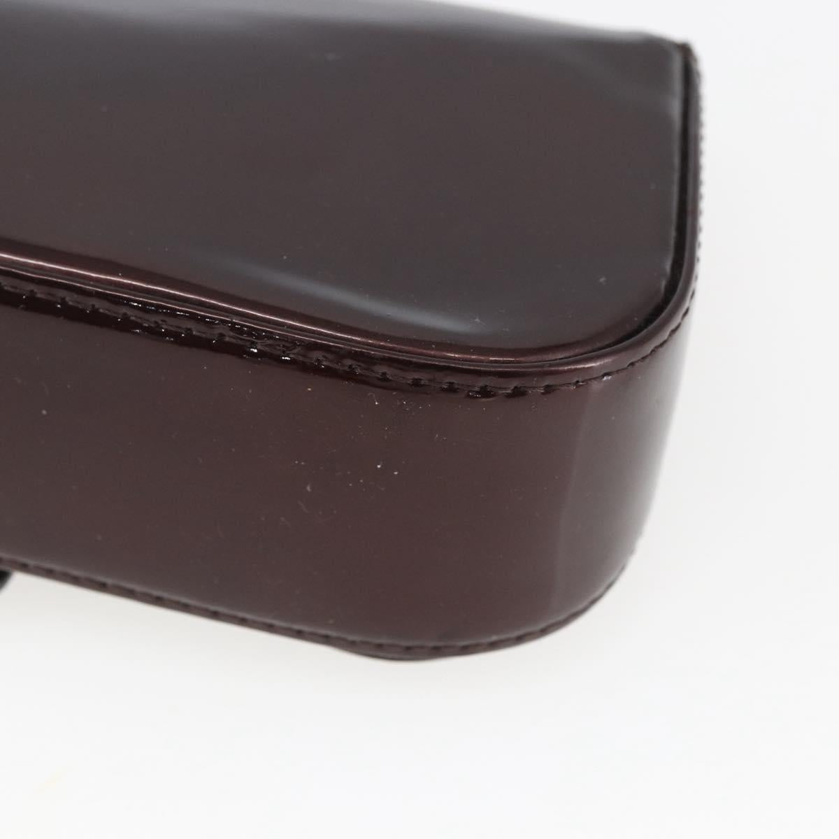 LOUIS VUITTON Vernis Pochette Sobie Clutch Bag Amarante M93728 LV Auth 166446A