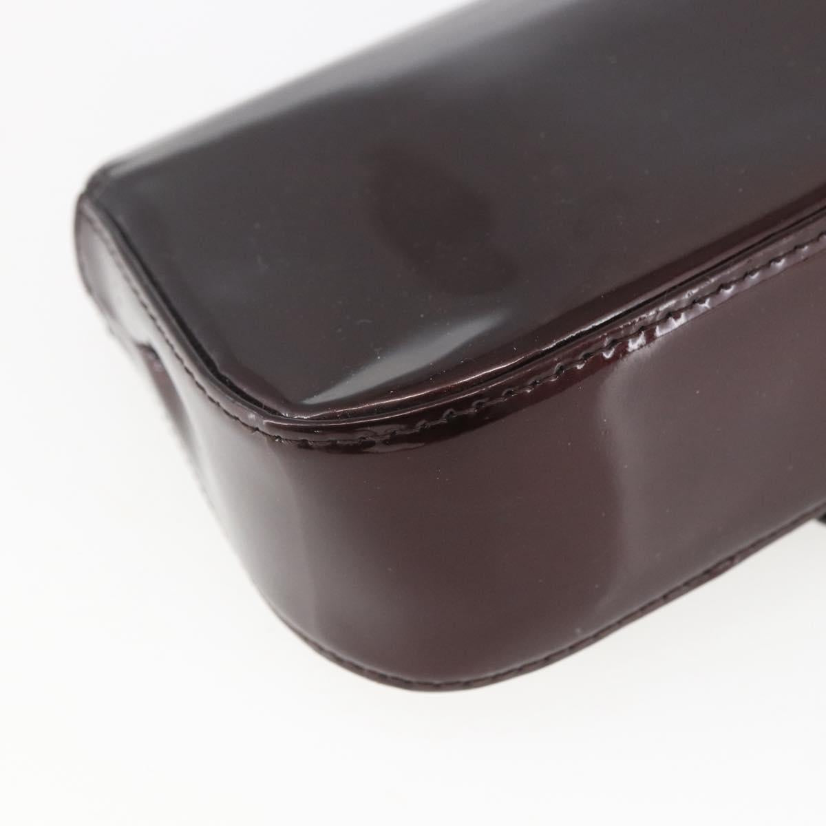 LOUIS VUITTON Vernis Pochette Sobie Clutch Bag Amarante M93728 LV Auth 166446A
