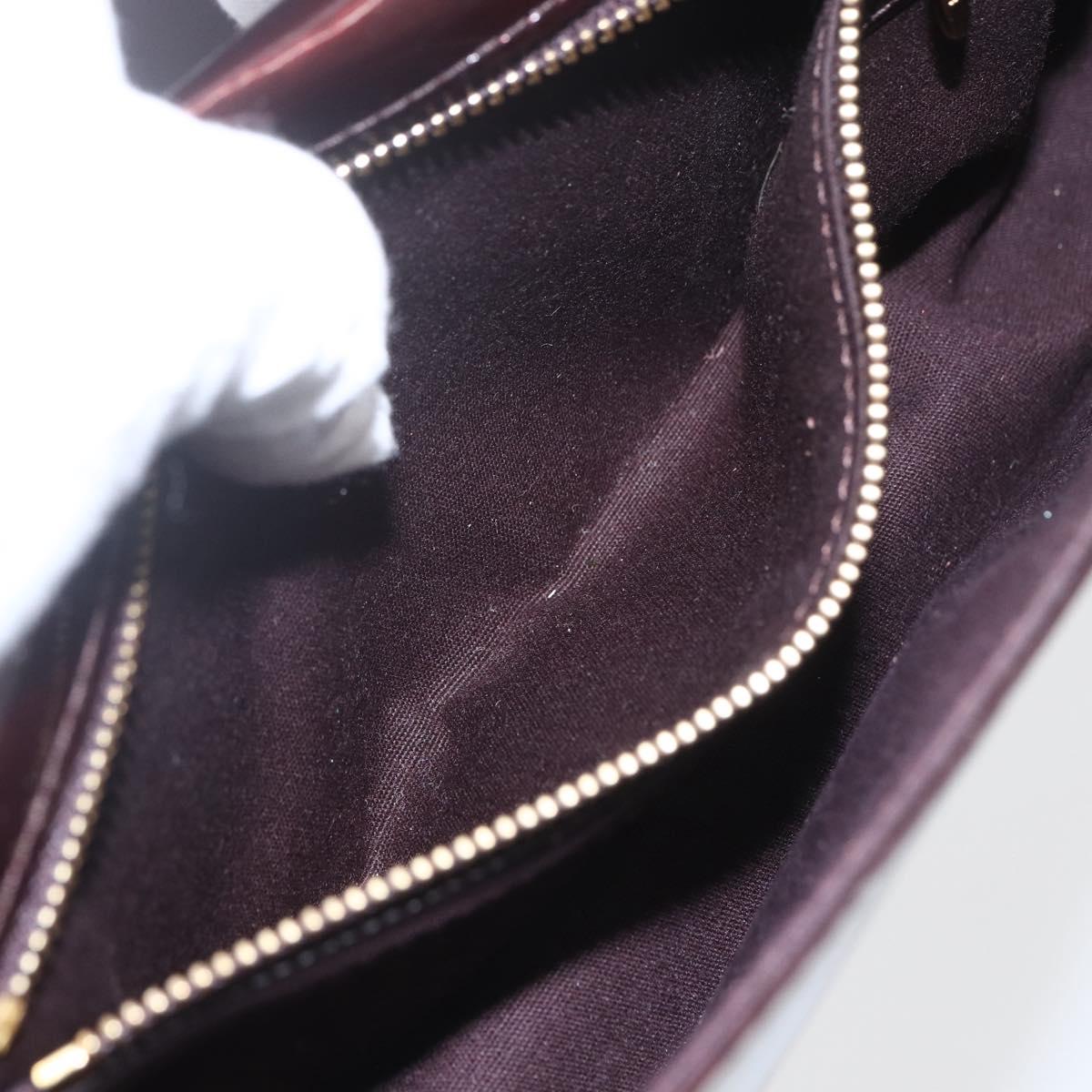 LOUIS VUITTON Vernis Pochette Sobie Clutch Bag Amarante M93728 LV Auth 166446A