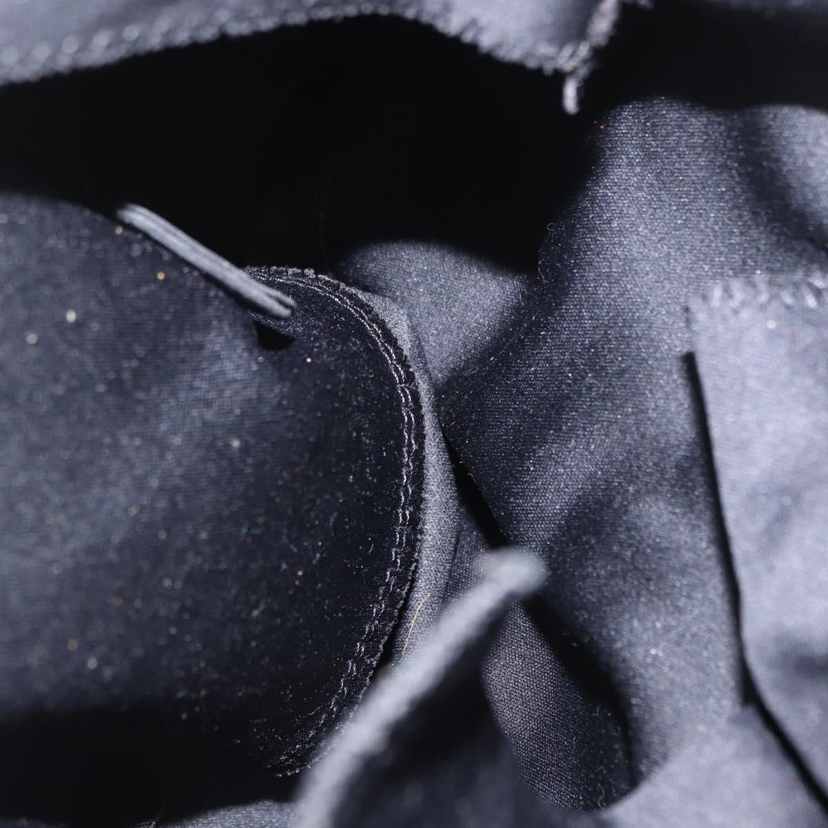 FENDI Mamma Baguette Shoulder Bag Nylon Black Silver Auth 166448