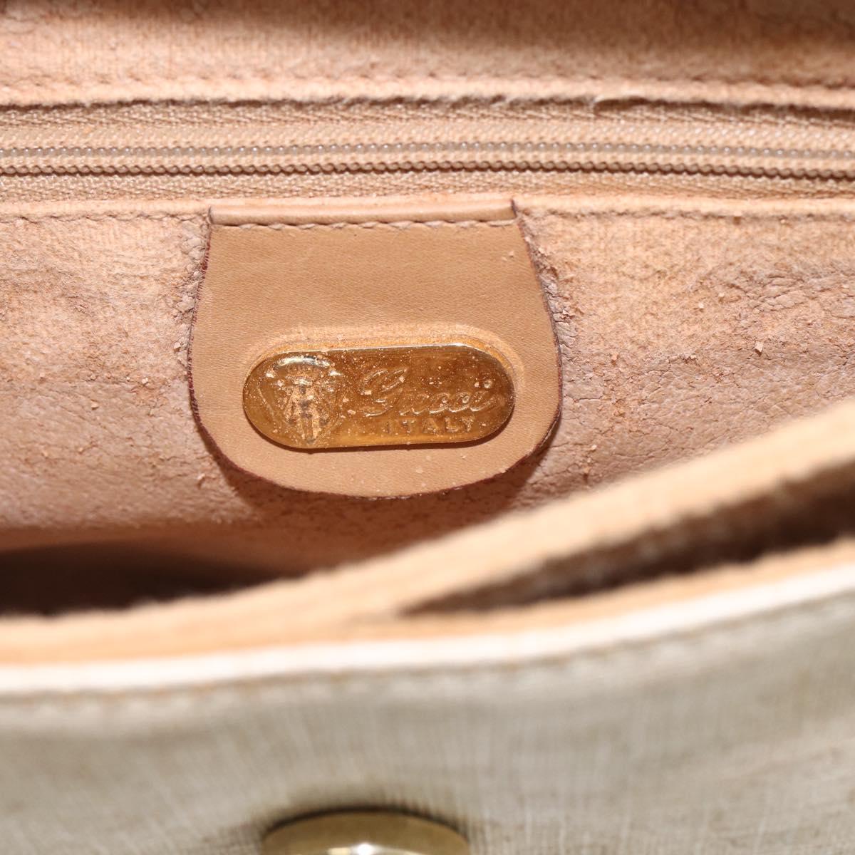 GUCCI Micro GG Supreme Shoulder Bag PVC Beige Gold 49 007 5548 Auth 166455