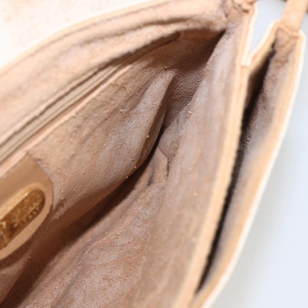 GUCCI Micro GG Supreme Shoulder Bag PVC Beige Gold 49 007 5548 Auth 166455
