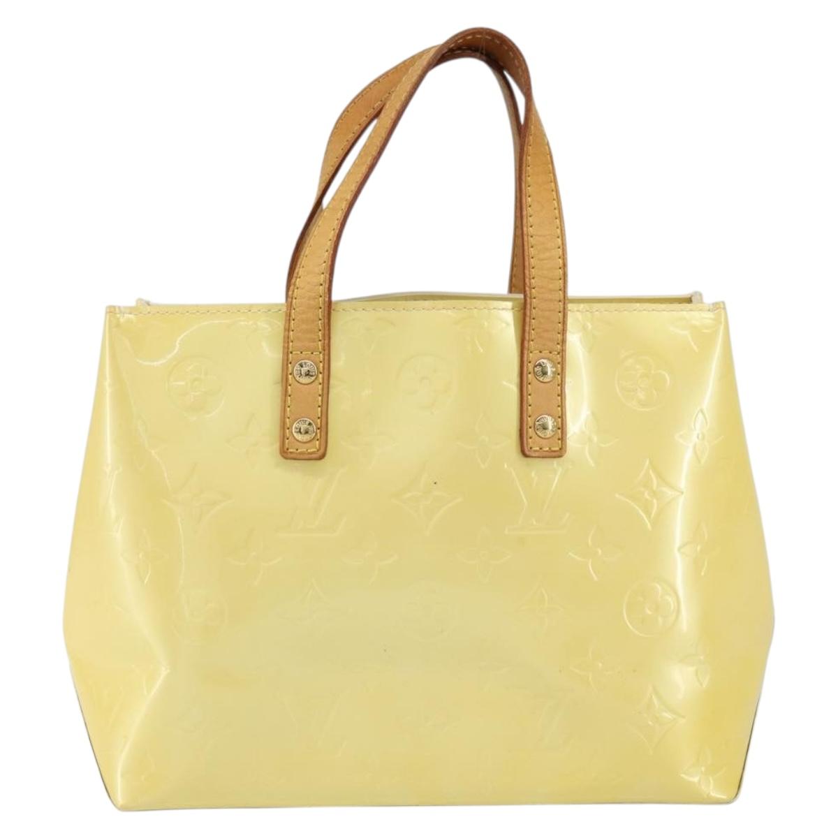 LOUIS VUITTON Monogram Vernis Reade PM Hand Bag Gris M91145 LV Auth 166458