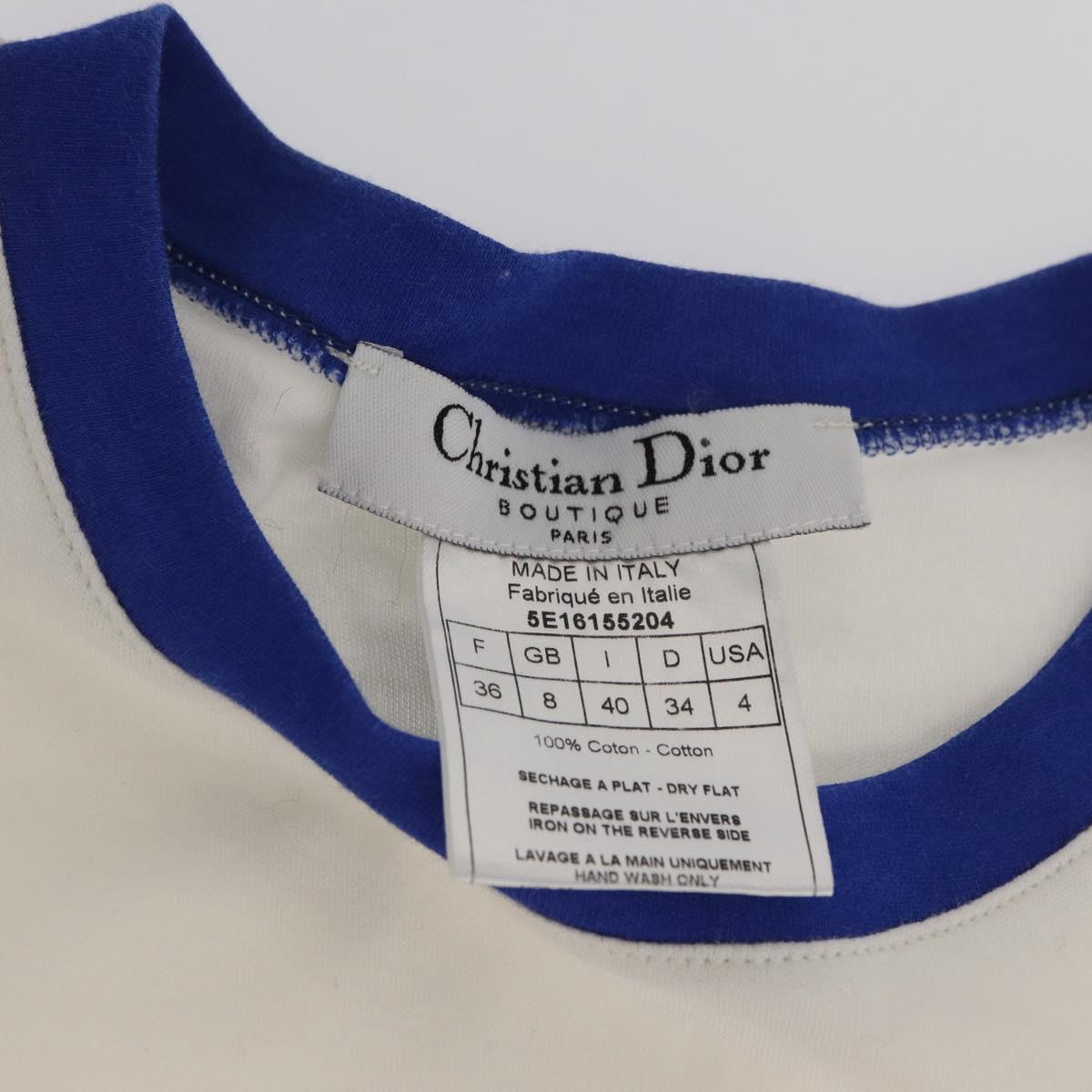 Christian Dior Short-sleeved T-shirt cotton White Auth 166469SM