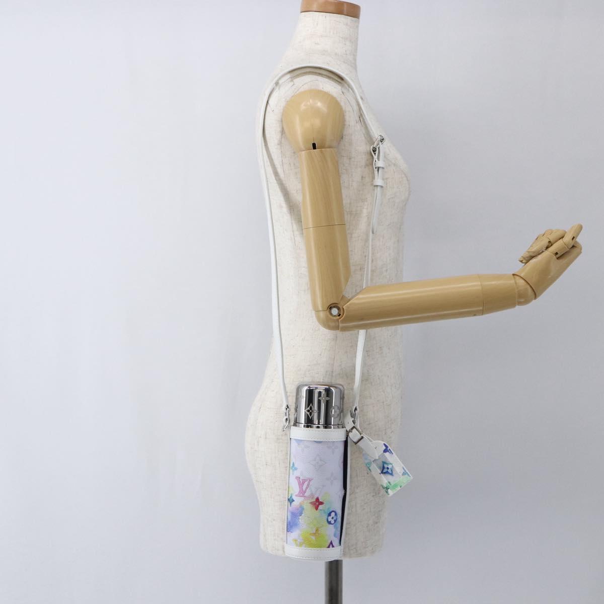 LOUIS VUITTON Monogram Watercolor Flask Holder Water White GI0625 Auth 166471SM