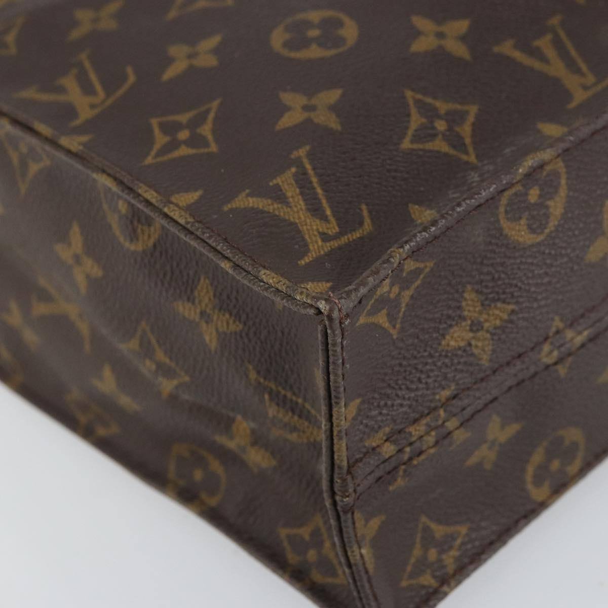 LOUIS VUITTON Monogram Sac Plat Hand Bag M51140 LV Auth 166545