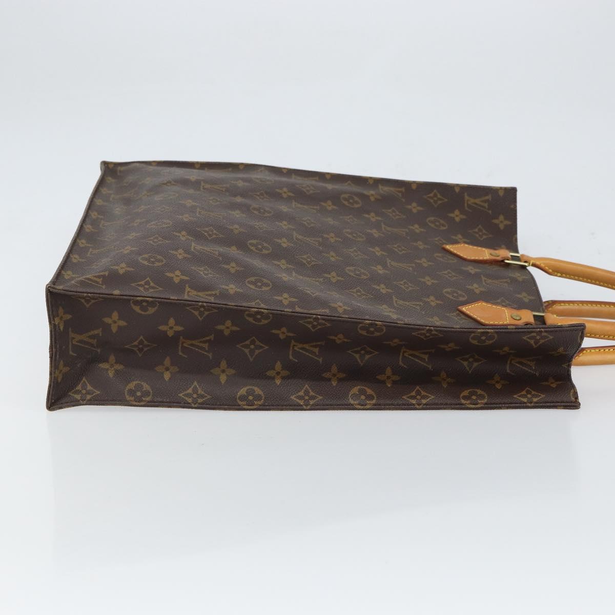 LOUIS VUITTON Monogram Sac Plat Hand Bag M51140 LV Auth 166545
