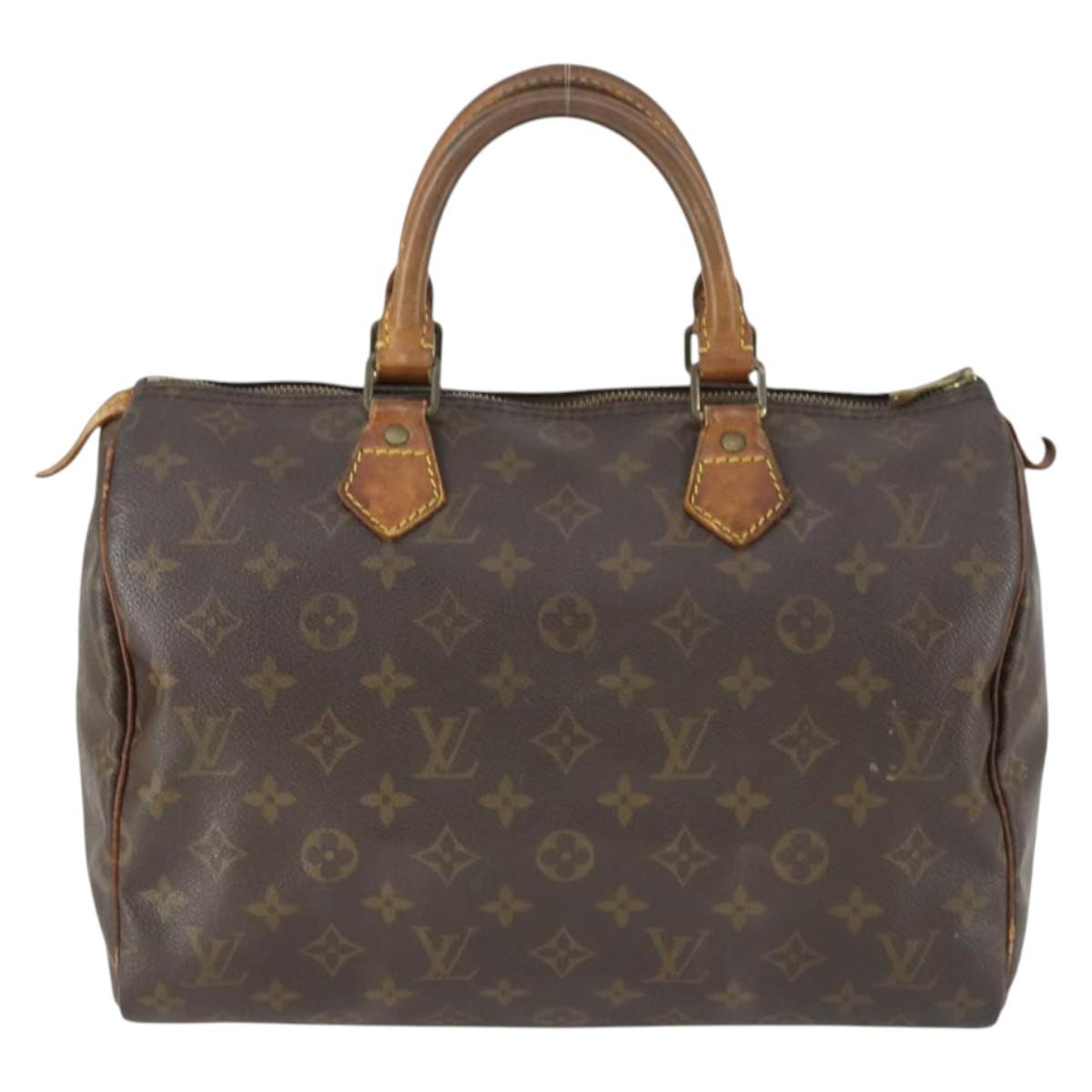 LOUIS VUITTON Monogram Speedy 30 Hand Bag M41526 LV Auth 166546