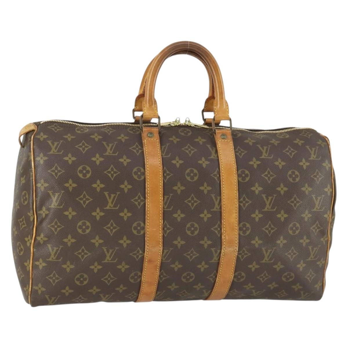 LOUIS VUITTON Monogram Keepall 45 Boston Bag M41428 LV Auth 166547