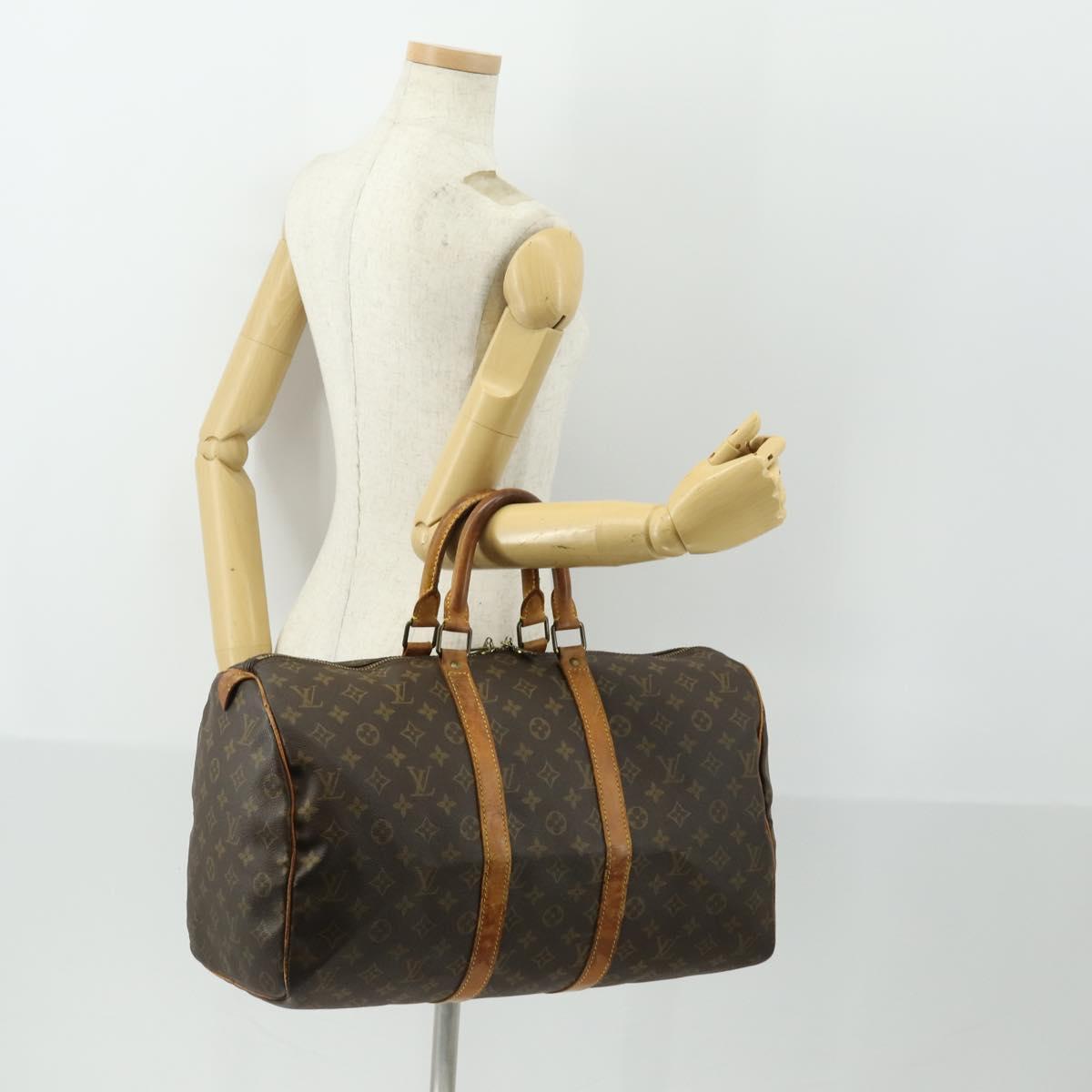 LOUIS VUITTON Monogram Keepall 45 Boston Bag M41428 LV Auth 166548