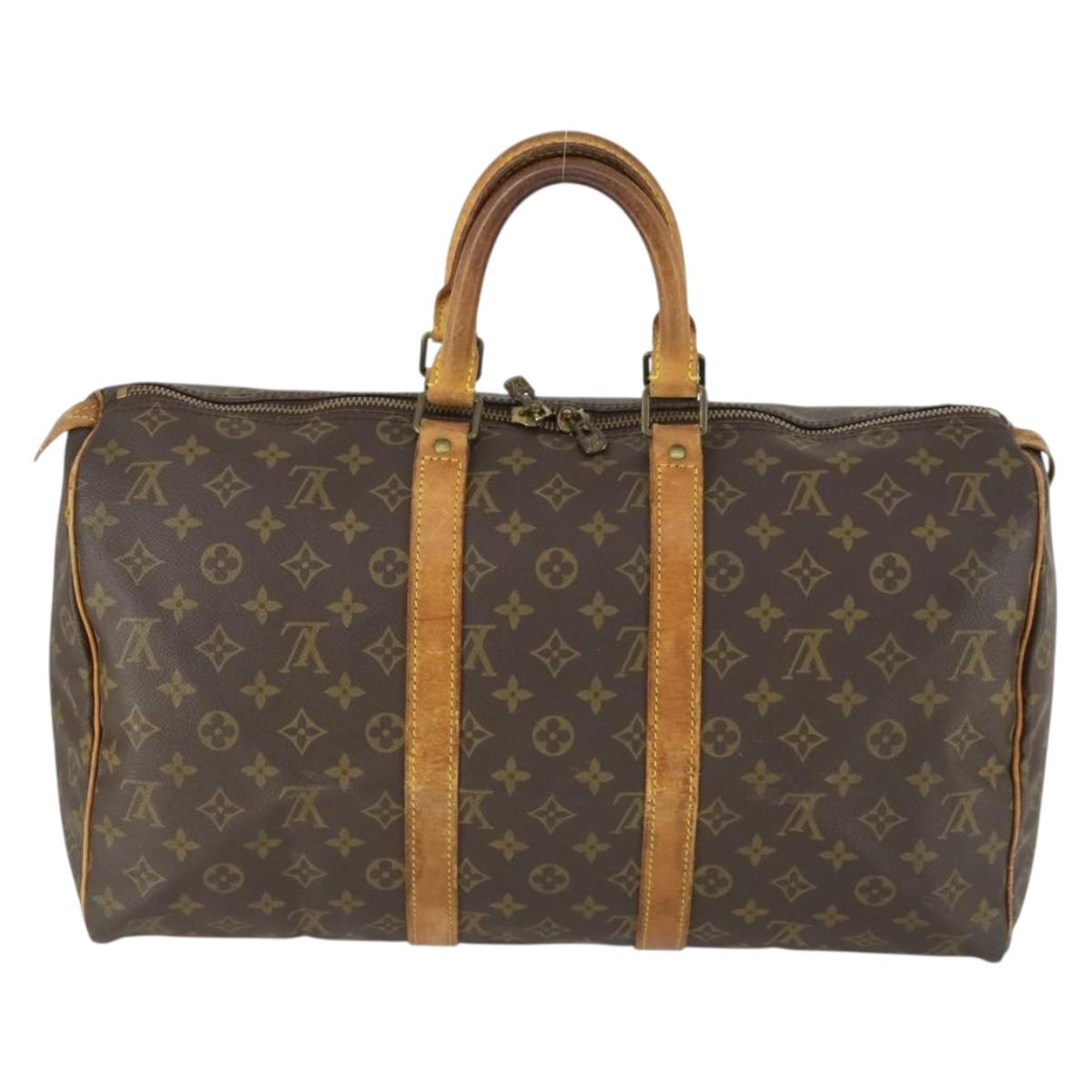 LOUIS VUITTON Monogram Keepall 45 Boston Bag M41428 LV Auth 166548
